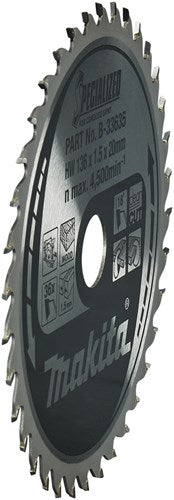 Makita accessoires makita cirkelzaagblad voor hout | specialized: accu | ø 136mm asgat 20mm 36t - b-33635
