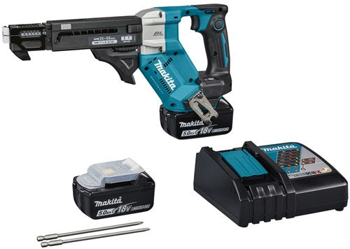 Makita dfr551rtj | lxt accu schroefautomaat 18v 25-55mm in mbox (2x 5.0ah accu + snellader) - dfr551rtj