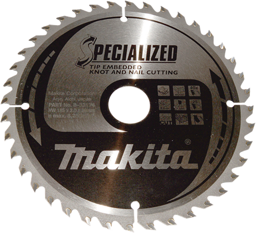 Makita accessoires makita zaagblad | tipe | 185x30x2,0 | 40t | 25 graden - b-33174