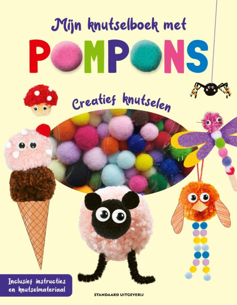 Oogappel mijn knutselboek met pompons