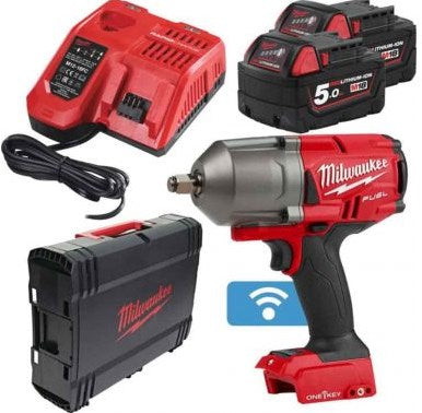 Milwaukee m18 onefhiw12-502x 1 2 fuel accu slagmoersleutel (2x 5.0ah accu) - 4933459727