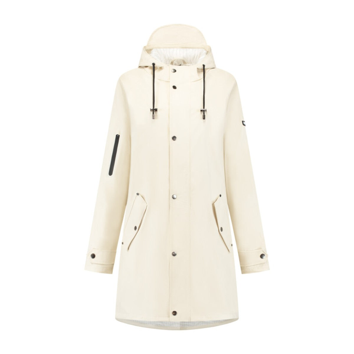 Mirage regenjas rainfall trenchcoat - maat m - gemaakt van polyester soft touch - off white