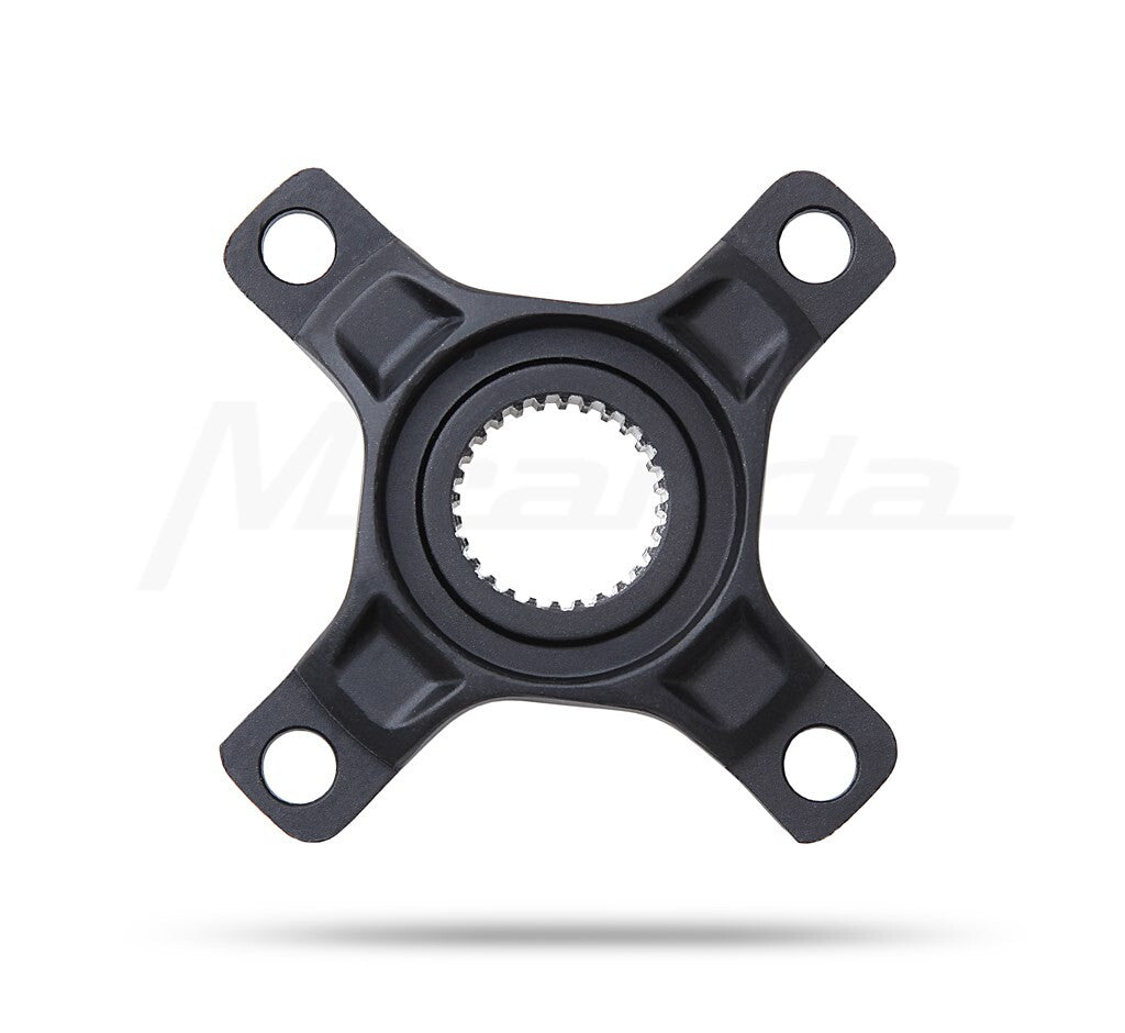 Miranda yamaha spider 4-arm, bcd104 pw motor, aluminium, zwart