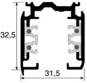 Nordic rail wit 3 fasen 4 meter 5050011