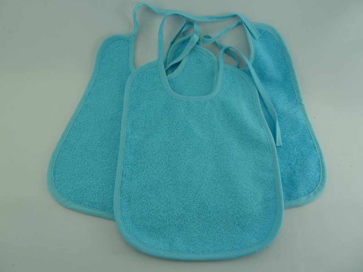 Slabbetje 3 st 25x35 cm turquoise