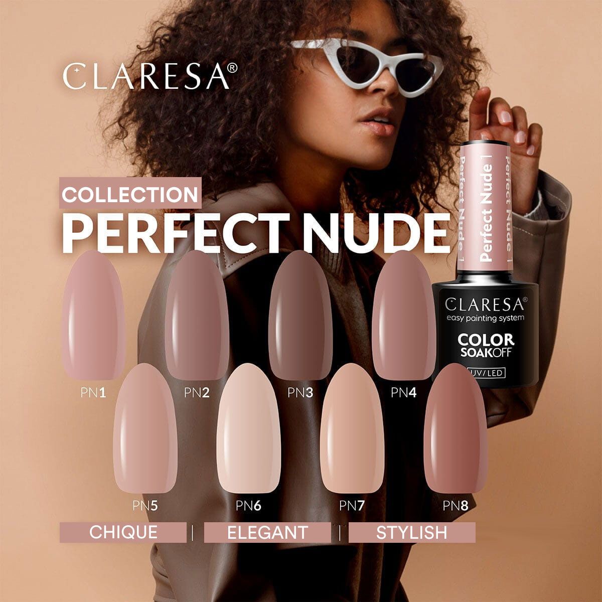 Claresa uv led gellak 5ml perfect nude 8