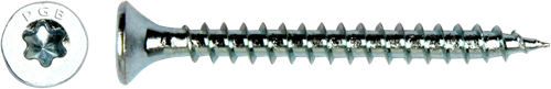 Pgb-europe pgb-fasteners universele spaanplaatschroef vk-t voldraad verzonken kop ø4,0x25 zn tx20 | 200 st | pgwvtv001004000253
