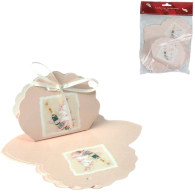Cadeauverpakking roze 11 cm set 6 stuks | 24 stuks