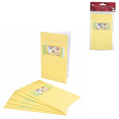 Menukaarten baby geel 17 cm set van 6 | 24 stuks