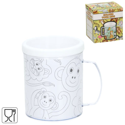 Kleur je eigen beker dieren 250 ml | 36 stuks