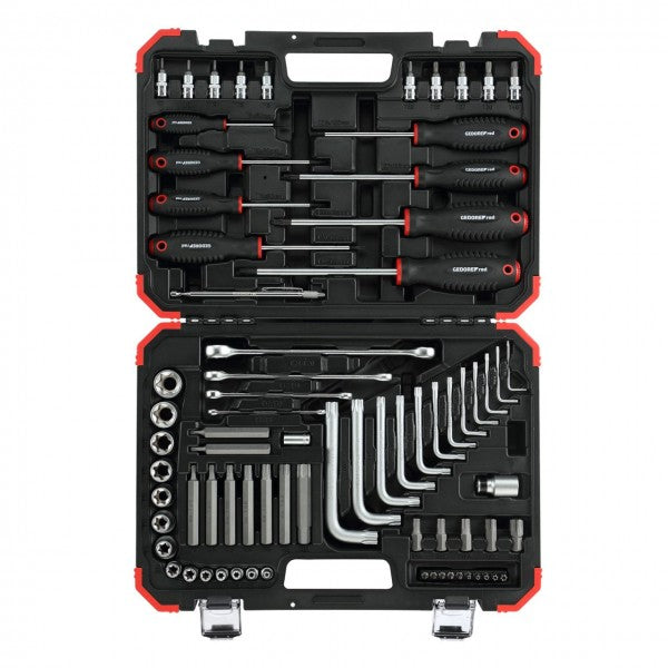 Gedore red r68003075 75-delige schroefgereedschapset tx 1 4”+ 1 2” 3301575 r68003075