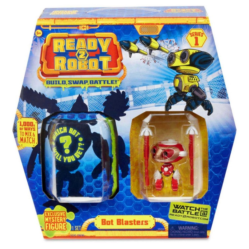 Brandunit ready 2 robot bot blasters rood maak je eigen robot