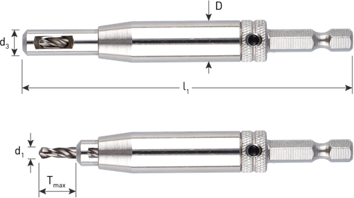 Rotec hss scharnierboor | 1 4 -bitopn. e6.3 | ø2,75 (schroef ø4-4,5) - 268.0003