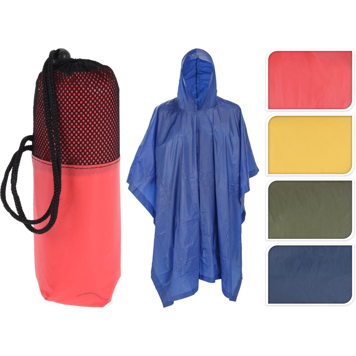 Regenponcho volwassenen in opbergtas