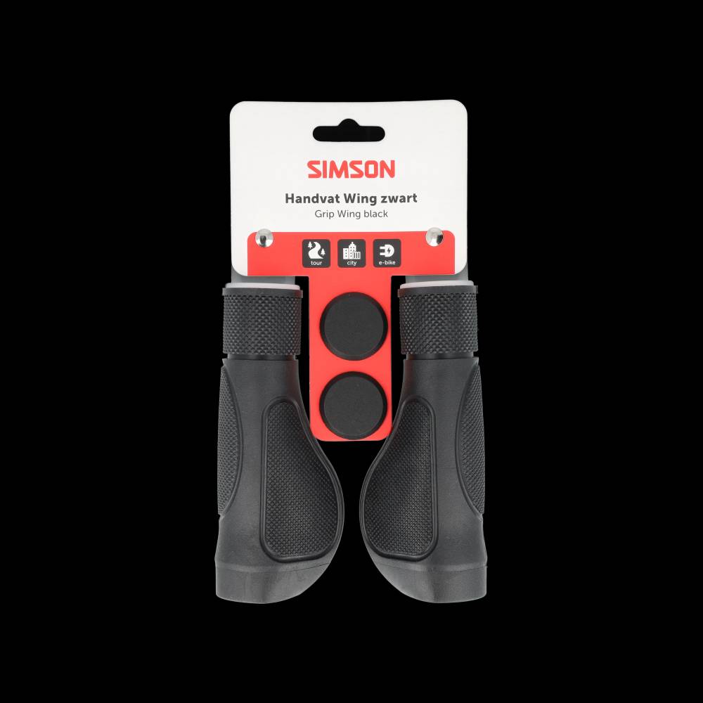 Simson handvatset wing zwart
