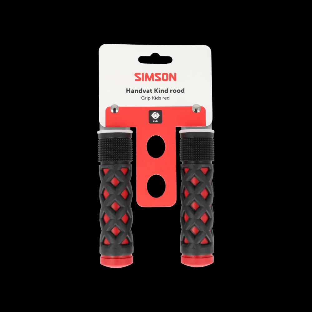 Simson handvatset kinder rood zwart