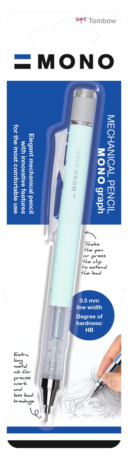 Tombow • mono graph mechanical pencil mint green
