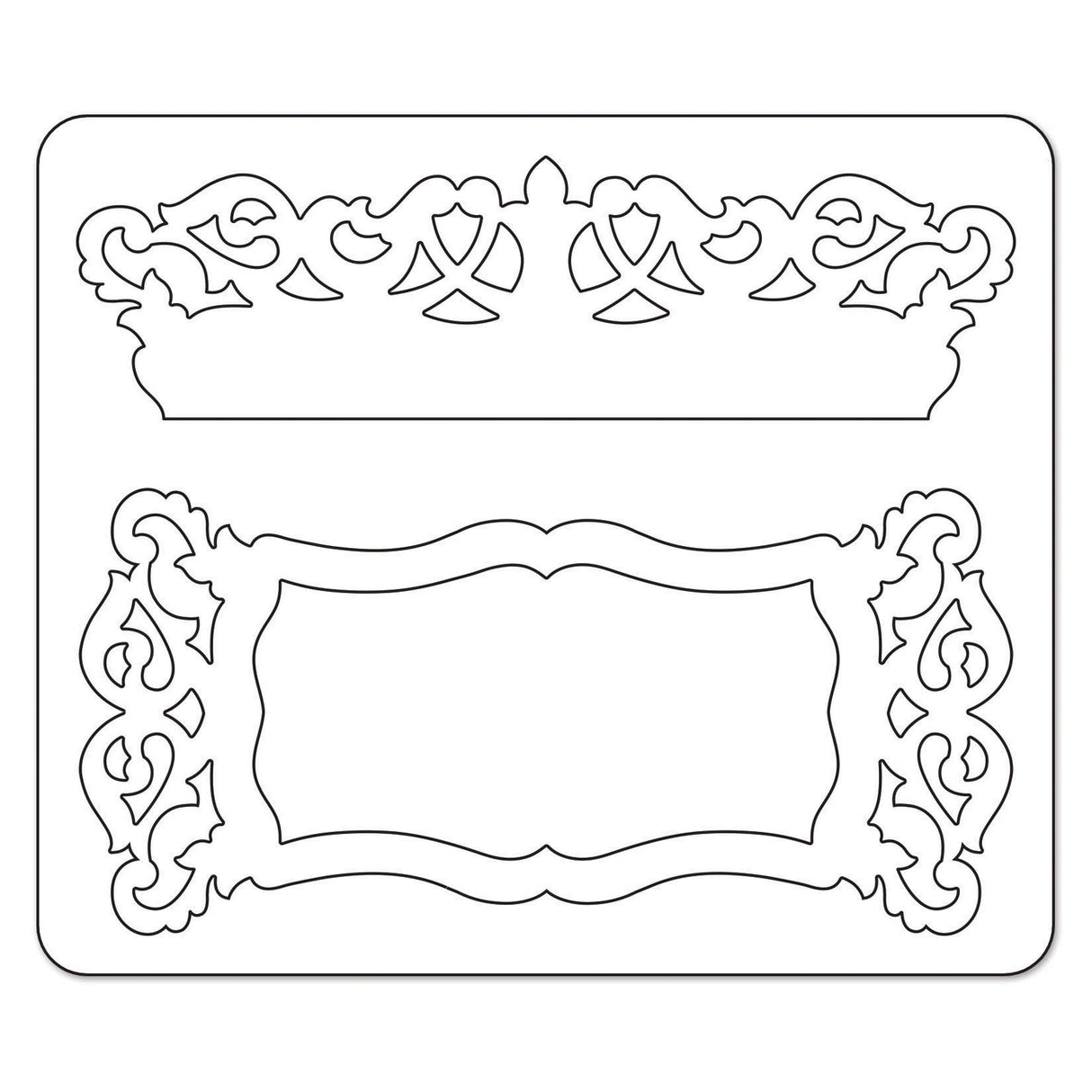 Sizzix • sizzlits die label edge scrollwork