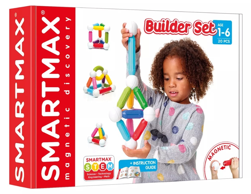 Smartmax my first builder set - magnetisch bouwspeelgoed - 20-delige set met gebogen staven - educatief speelgoed voor peuters - vanaf 1 jaar