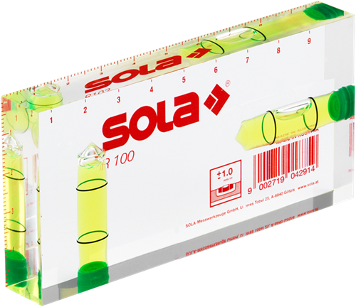 Sola r100 architecten waterpas - 100x50x15 mm - 01622101 - tot 0.25 m - rood