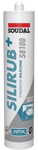 Soudal silirub+ s8100 neutraal | sanitairkit | heldergrijs | 300 ml - 137417