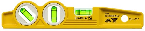 Stabila waterpas,vgroef 1v1h1x45°libel magn.25cm - 16672