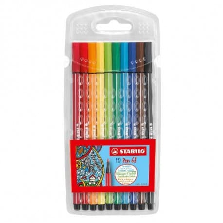 Stabilo viltstift pen 68 kleurenassortiment 10 stuks