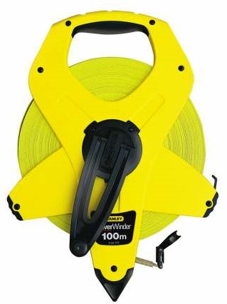 Stanley handgereedschap landmeter powerwinder | 60m - 12,7mm - 2-34-775