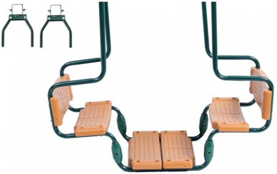 SwingKing Duoschommel 250 270 cm Staal Groen Naturel