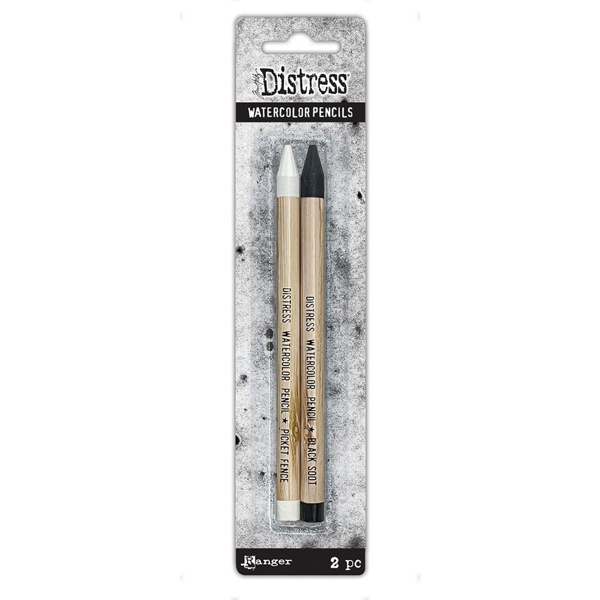 Ranger ink ranger • tim holtz watercolor pencil picketfence black soot