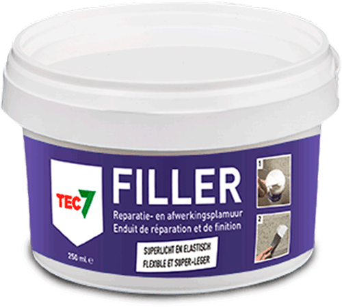 Tec7 filler pot alles-in-één vulmiddel en afwerkingsplamuur 250ml - 601025000
