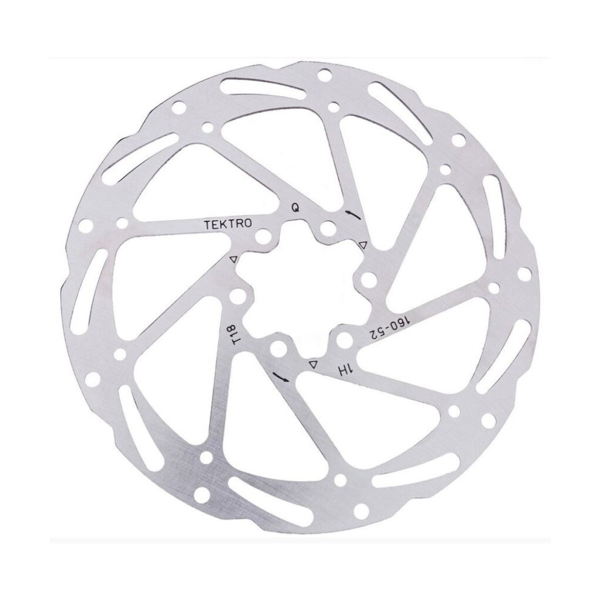 Tektro schijfrem rotor tr180-52 ø180x1.85mm, zilver