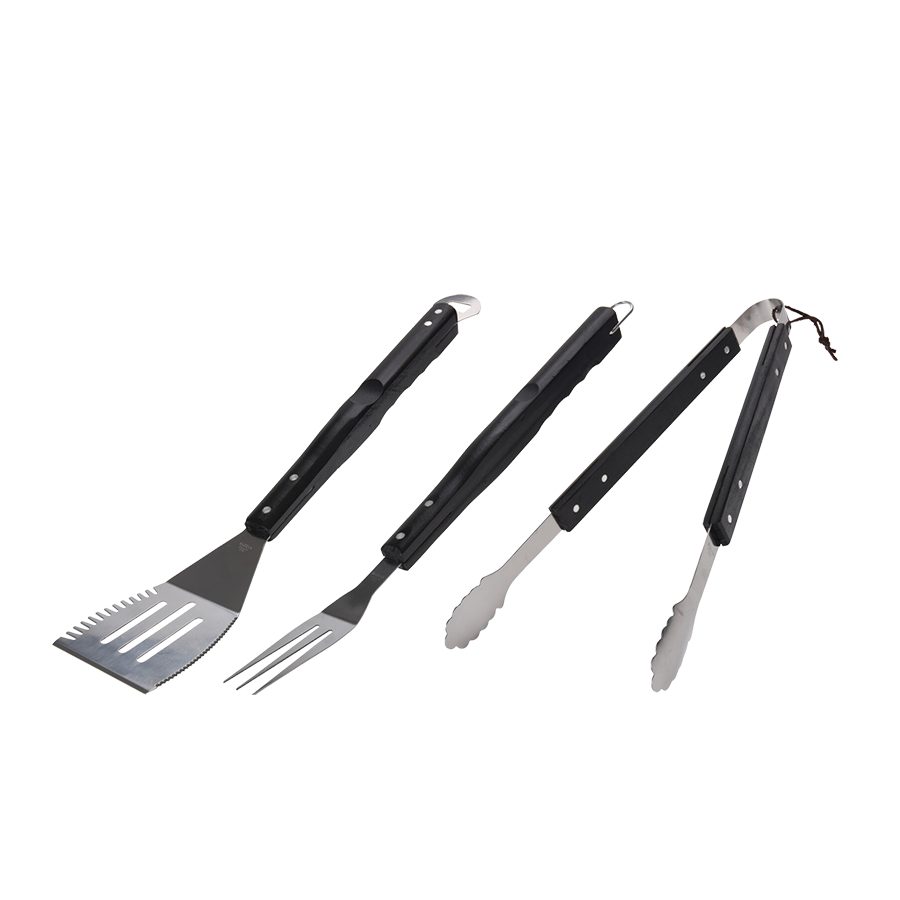 Vaggan barbecue gereedschapset 3-delig zwart