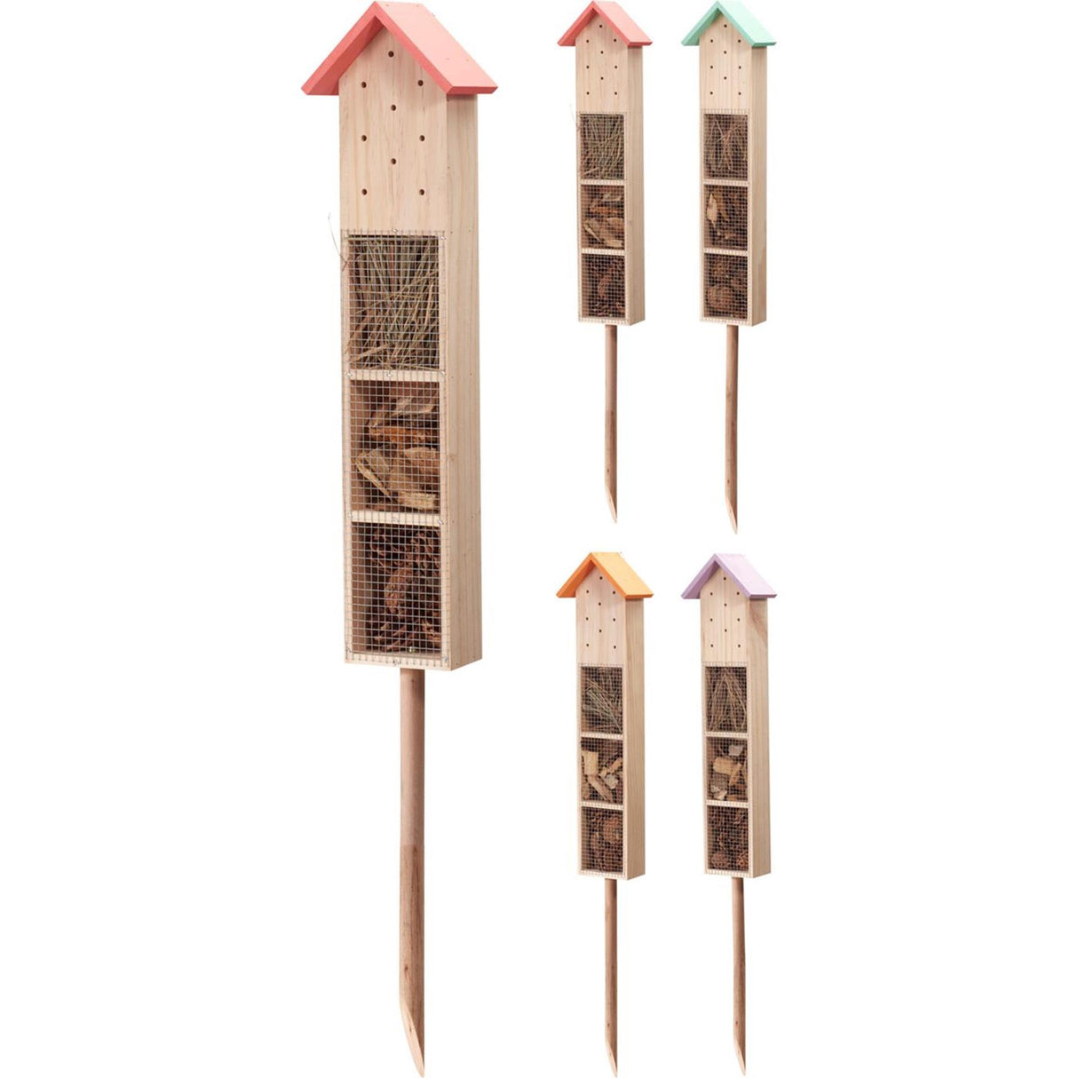 Pro garden insectenhotel 14x9x90cm 4 assorti