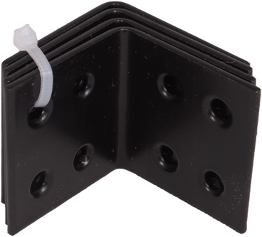 Waelbers versterkingshoek 40x40mm zwart - 50 stuk(s) - 4317.11
