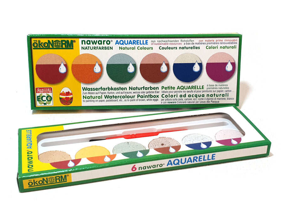Ökonorm aquarelverf in een doos - 6 kleuren