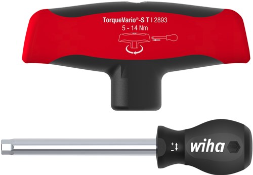 Wiha momentschroevendraaier met dwarsgreep | torquevario®-s t | 5-14 nm | variabel instelbare momentbegrenzing - 29233 - 29233