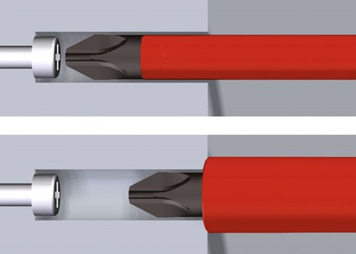 Wiha omkeerkling | plus minus sleuf pzd 1 x 75 mm | vde geïsoleerd | 1 stuk - 34589 - 34589