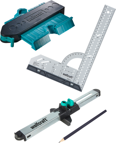Wolfcraft - laminaat legset - contourmal - laminaatinpasser - winkelhaak - 6976000