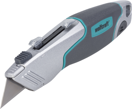 Wolfcraft - 2 in 1 duo uitschuifmes met twee lemmeten - mes - 4200000