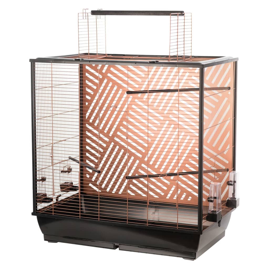FLAMINGO FLAMINGO Grasparkietenkooi Siri 78x48x81,5-100 cm koperkleurig