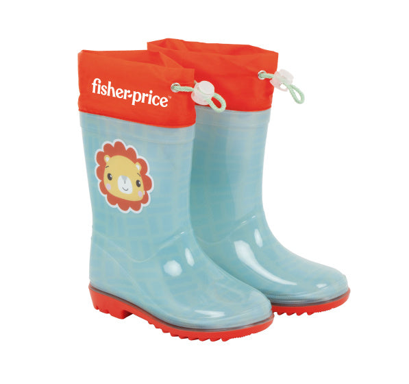 Arditex Regenlaarzen Fisher-Price junior PVC textiel lichtblauw rood maat 28