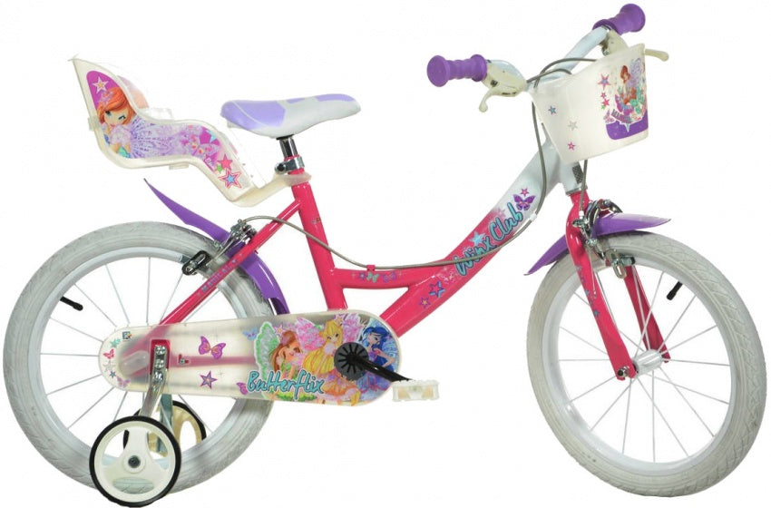 Dino Winx Club 16 Inch 26 cm Meisjes V-Brakes Roze Paars
