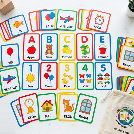 Educatieve flashkaarten learning flash cards