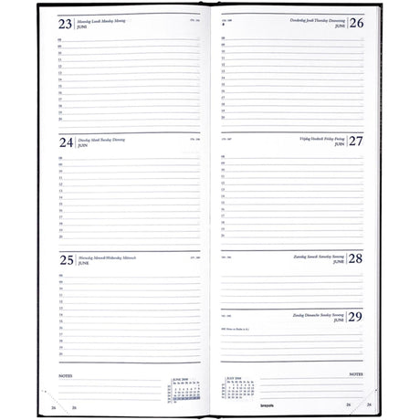 Brepols bureauagenda saturnus week 2025 lima zwart 13x21cm