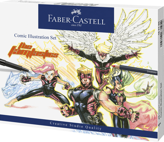 Faber castell faber castell fc-167195 tekenstift faber-castell pitt artist pen comic illustratie set