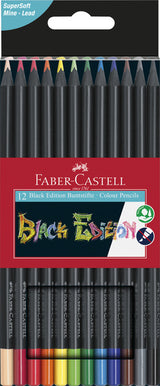 Faber castell faber castell fc-116412 kleurpotloden black edition in etui 12 stuks