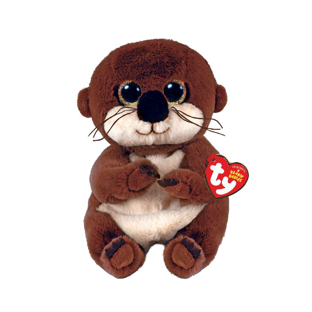 Ty beanie babies knuffel otter mitch 15 cm