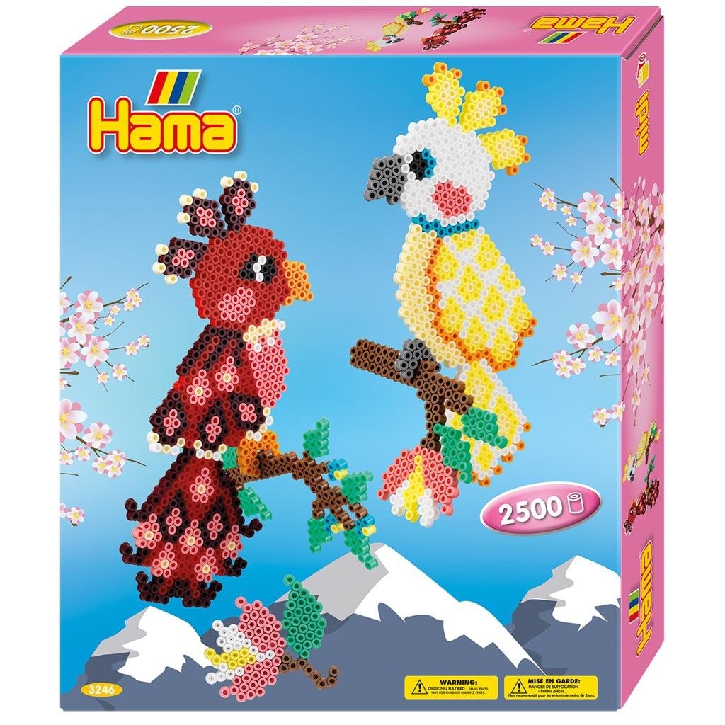 Hama Strijkkralen Strijkkralen Papegaaien 2500 Stuks Multicolor