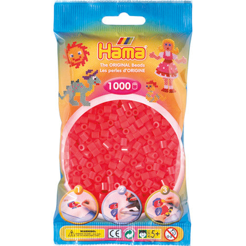 Hama Eisen Perlen 1000 Stéck Red Neon